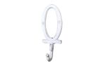 Whitewashed Cast Iron Number 9 Wall Hook 6""