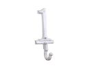 Whitewashed Cast Iron Number 9 Wall Hook 6""