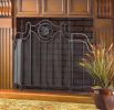GOLD FLEUR-DE-LIS FIREPLACE SCREEN