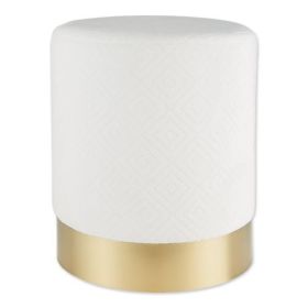 WHITE VELVET STOOL (Color: White)