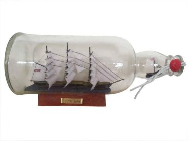 Flying Dutchman Model Ship in a Glass Bottle 11"" (Options: Cutty Sark)